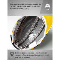 Защитная каскетка Ампаро Легионер желтая 126911