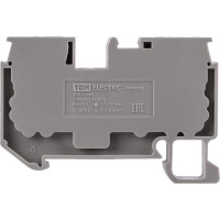 Безвинтовой клеммный зажим TDM ELECTRIC ЗКБ быстрого зажима, 6 кв. мм, 40А, серый (Ph-C PT 6) SQ0822-0171