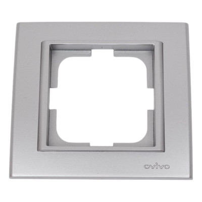 OVIVO Рамка 1-местн. MINA, серебро, 401-100000-096
