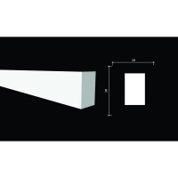 Молдинг стеновой ударопрочный влагостойкий под покраску Decor-Dizayn 30x20x3000 мм DD611 (3m)