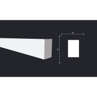 Молдинг стеновой ударопрочный влагостойкий под покраску Decor-Dizayn 30x20x3000 мм DD611 (3m)
