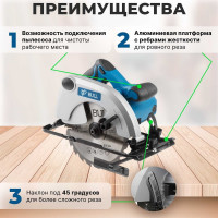 Циркулярная пила BULL KS 1901 07018126
