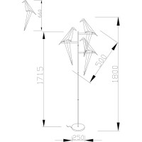 Торшер Moderli Birds V3075-3FL