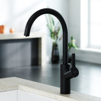 Смеситель для кухни Damixa Eclipce с фильтрацией C - излив, чёрный 310721300