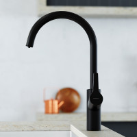 Смеситель для кухни Damixa Eclipce с фильтрацией C - излив, чёрный 310721300