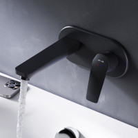 Смеситель для умывальника AM.PM Gem монтируемый в стену, чёрный F90A72222