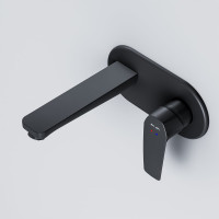 Смеситель для умывальника AM.PM Gem монтируемый в стену, чёрный F90A72222