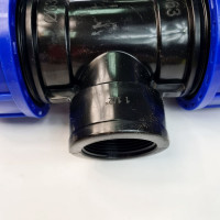 Тройник ПНД переходной 63 мм х 1 1/2" ВР х 63 мм Boutte 1649410