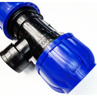 Тройник ПНД переходной 63 мм х 1 1/2" ВР х 63 мм Boutte 1649410