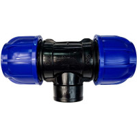 Тройник ПНД переходной 63 мм х 1 1/2" ВР х 63 мм Boutte 1649410