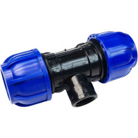 Тройник ПНД переходной 50 мм х 1" ВР х 50 мм Boutte 1649403