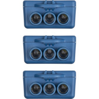 Винтовая изолированная клемма TDM ELECTRIC КВИ-3 для Al и Cu проводов 6 кв. мм, синяя SQ0510-0604