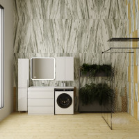 Напольная тумба Style Line "Даллас 150" 3 ящика Люкс белая PLUS СС-00002305