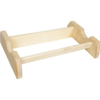 Полка для аксессуаров с вешалкой под полотенце Банная линия 44x29x9 см, липа 12-477