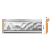 Плинтус потолочный Decomaster 60x17x2400 мм D216-375