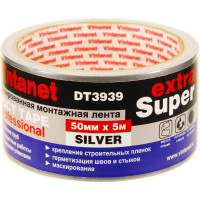 Монтажная армированная лента Vintanet DT3939 ЭКСТРА СУПЕР, серебряная, 50 мм х 5 м DT3939505S