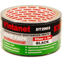Монтажная армированная лента Vintanet DT2903 ЭКСТРА, черная, 50 мм х 5 м DT2903505B