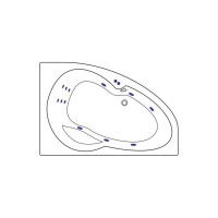 Ванна Excellent Newa 160x95 см, правая "LINE" хром WAEX.NEP16.LINE.CR