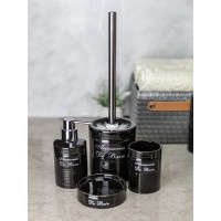 Стакан для зубных щеток Bath Plus Bain noir 7x7х10 см W-CE0986A-TB