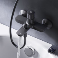 Смеситель для ванны/душа AM.PM X-Joy TouchReel нажимной, черный F85A10522