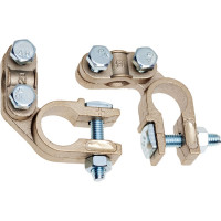 Клеммы АКБ в комплекте StartVOLT сплав цинка и меди, прижимная планка , правое до 50 мм SBT 008