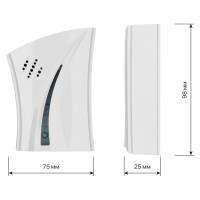 Звонок TDM ELECTRIC Народный ЗББ-Н-12/1-32М (беспроводной; на батарейках; 2 кнопки; блистер) SQ1901-0103