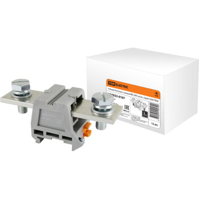 Болтовая силовая клемма TDM ELECTRIC КБС-095 кв.мм., серая, 230А SQ0833-0107
