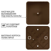 Коробка распределительная TDM ELECTRIC 75х75х28 ОП бук IP40 SQ1401-0305