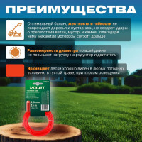Леска для триммера 2.0 мм, 15 м, круглое сечение ВОЛАТ 51010-01