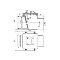 Обратный клапан Татполимер ПП 160 кирп. ТП-85.160 33022