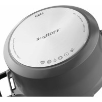Cотейник с крышкой BergHOFF Gem grey 28 см, 4.6 л 2307421