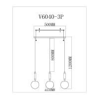 Подвесной светильник Moderli Scrumbel V6040-3P