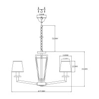 Подвесная люстра Moderli Anna V2671-6P