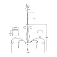 Подвесная люстра Moderli Aramco V2602-8P