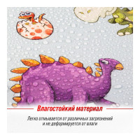 Защита спинки сиденья SKYWAY ПВХ frontlit мультяшные динозаврики фон S06101039