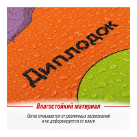 Защита спинки сиденья SKYWAY ПВХ frontlit динозавры черно-оранжевый фон S06101038