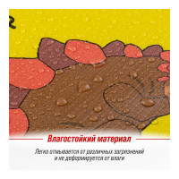 Защита спинки сиденья SKYWAY ПВХ frontlit динозавры желтый фон S06101036