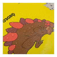 Защита спинки сиденья SKYWAY ПВХ frontlit динозавры желтый фон S06101036