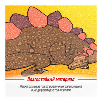 Защита спинки сиденья SKYWAY ПВХ frontlit динозавры красно-желтый фон S06101037