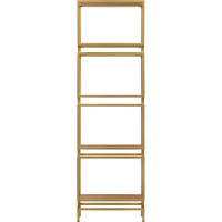 Стеллаж GreenWeen BRICK, золотой каркас, полки ЛДСП Робиния, 1960x600x300 GW-BRICK-G-LD-R