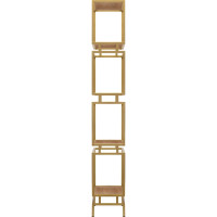 Стеллаж GreenWeen BRICK, золотой каркас, полки ЛДСП Робиния, 1960x600x300 GW-BRICK-G-LD-R