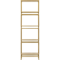 Стеллаж GreenWeen BRICK, золотой каркас, полки керамика Ivory, 1960x600x300 GW-BRICK-G-KI