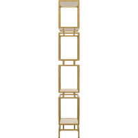 Стеллаж GreenWeen BRICK, золотой каркас, полки керамика Ivory, 1960x600x300 GW-BRICK-G-KI