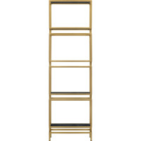 Стеллаж GreenWeen BRICK, золотой каркас, полки керамика Antracite, 1960x600x300 GW-BRICK-G-KA