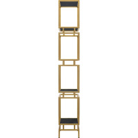 Стеллаж GreenWeen BRICK, золотой каркас, полки керамика Antracite, 1960x600x300 GW-BRICK-G-KA
