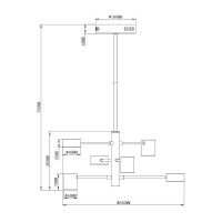 Люстра на штанге Moderli Lewes V2740-6CL