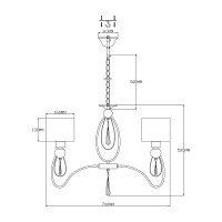 Подвесная люстра Moderli Dark V2585-5P