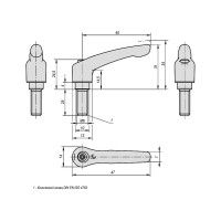 Зажимной рычаг KIPP K0752.1061x25