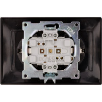 Двойная розетка TDM ELECTRIC 2П+З 16А 250В шоколад "Лама" SQ1815-0525