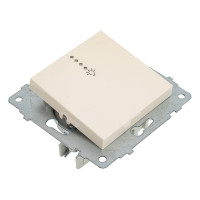 Механизм выключателя OVIVO 1-кл. кнопочный с подсветкой, крем 600-000202-206